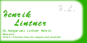 henrik lintner business card